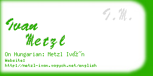 ivan metzl business card